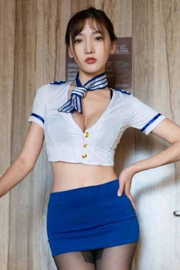 空姐美女情趣制服黑丝美腿高跟玉足