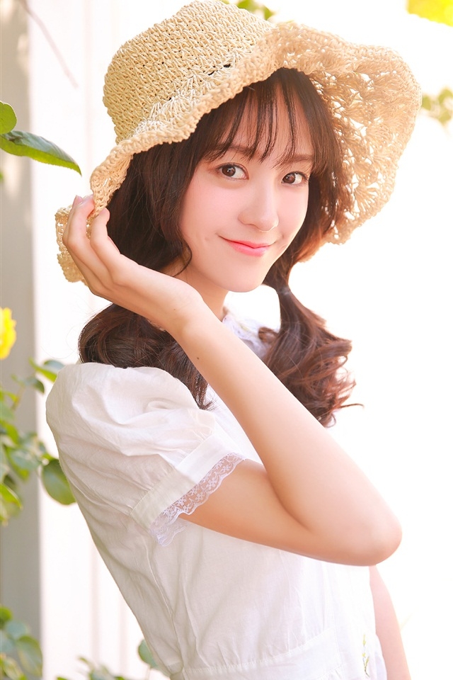 双马尾美女白色连衣裙清新甜美 双马尾美女白色连衣裙清新甜美