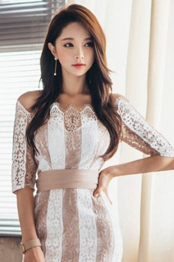 瓜子脸美女紧身包臀裙高跟美腿性感火辣