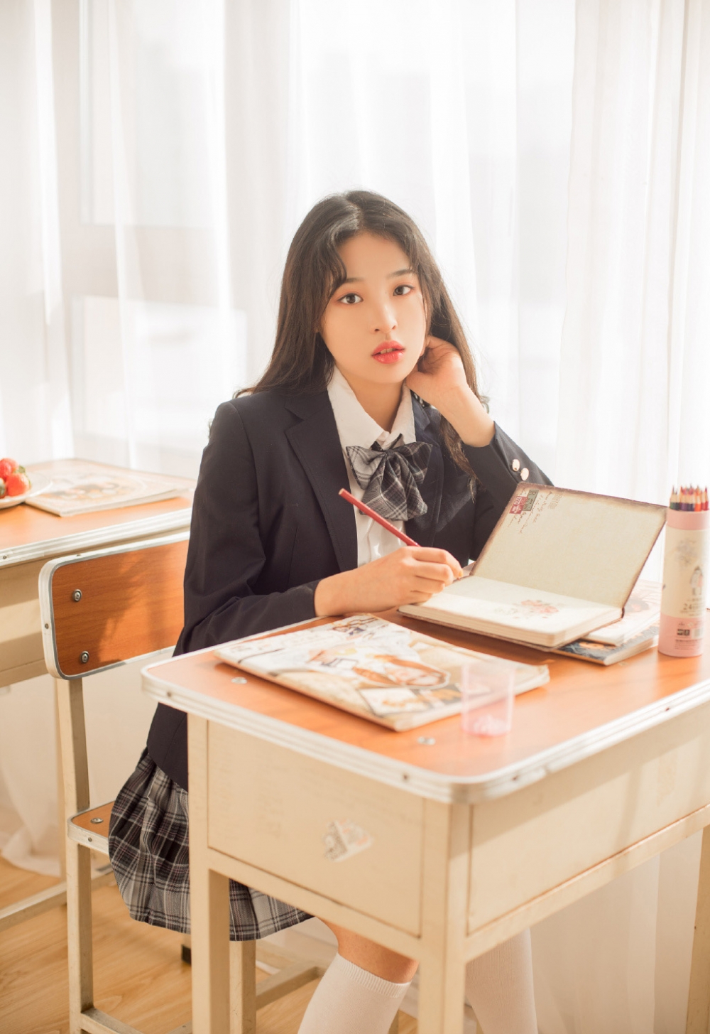 青春靓丽JK制服美女学生妹白丝美腿 青春靓丽JK制服美女学生妹白丝美腿